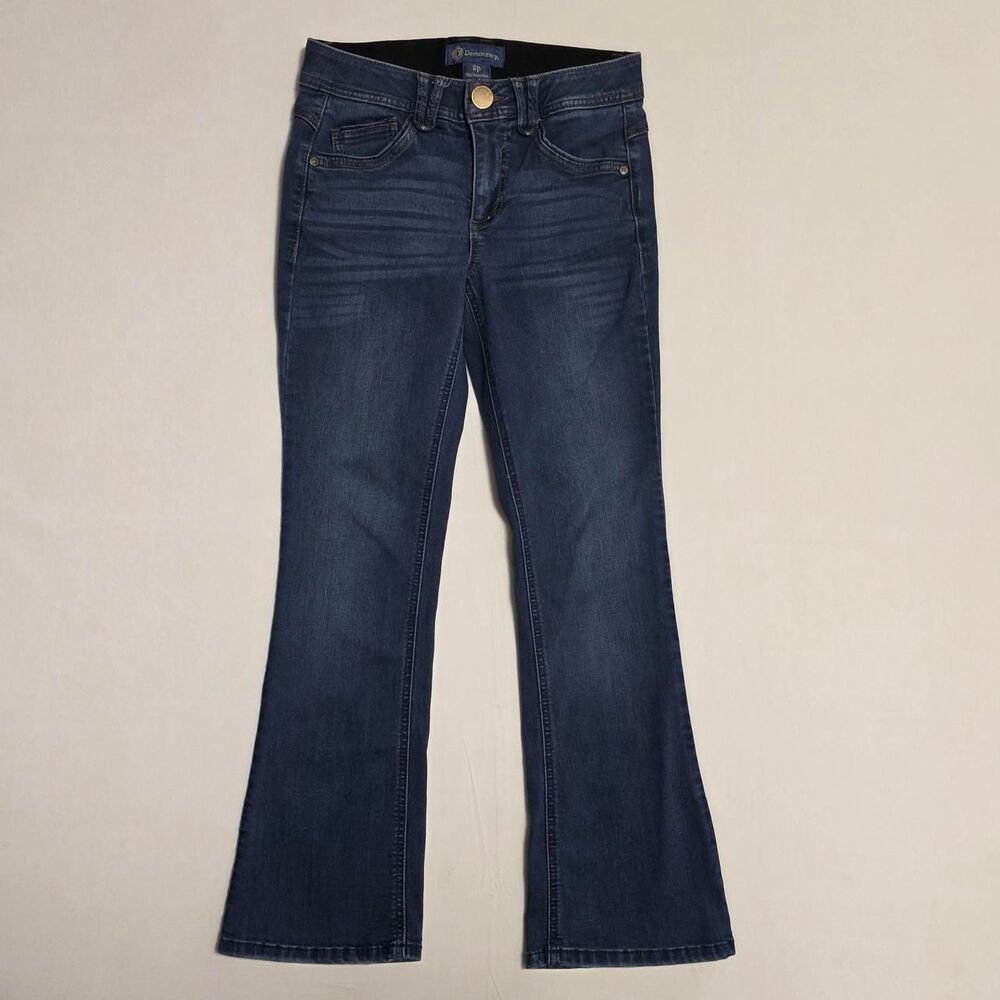 Democracy "Ab" solution Itty Bitty Bootcut Jeans Dark Wash Petite 2P - Picture 2 of 5